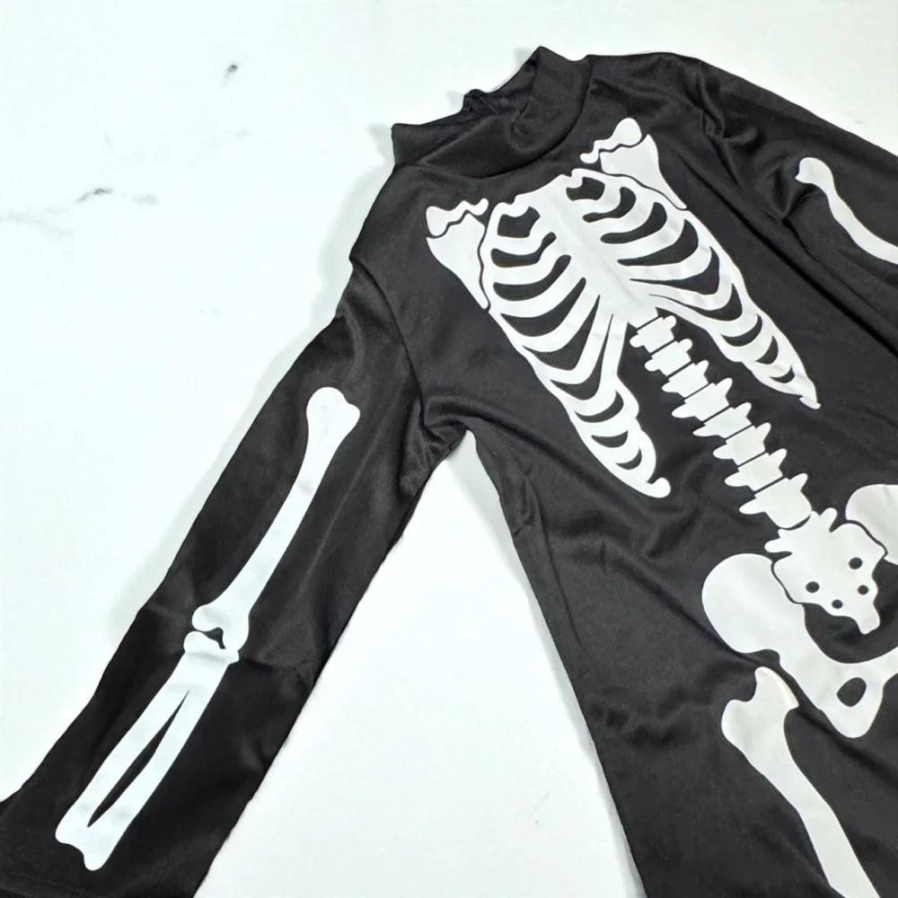 Glow in Dark Skeleton Costume NWOT Small Halloween